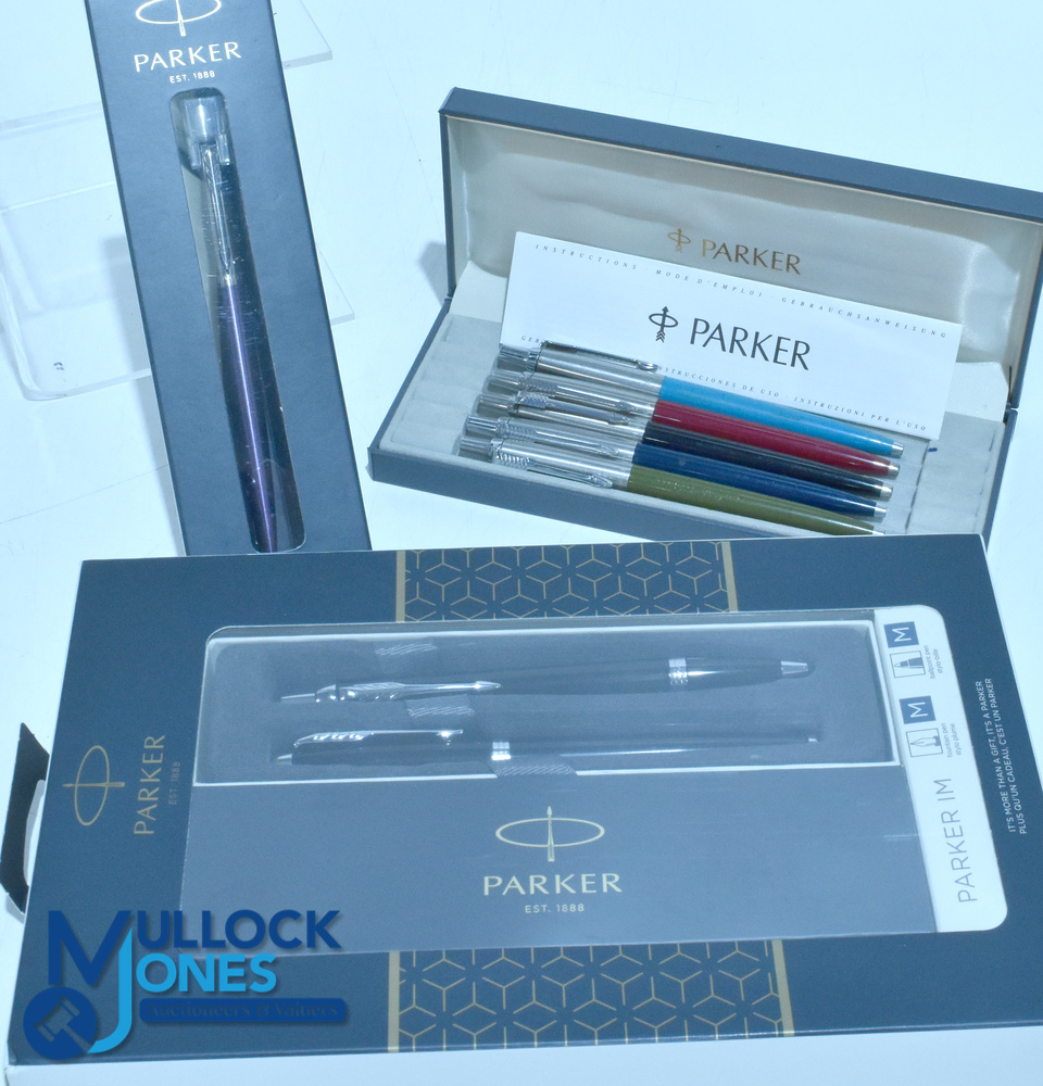 Parker IM Pen & Fountain Pen Set together with a Jotter Ballpoint pen and a set of 5 pens - all - Image 2 of 2