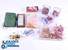 Golf Miscellany - contains a selection of wooden golf tees, some St Andrew The Old Course 2000