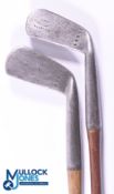 Pair of Matching Fairlie's Anti-Shank Patent irons (2) by Anderson of Anstruther showing the