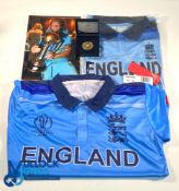 2019 England World Cup Winners: shirts, photograph and commemorative medal, 2 short sleeve shirts