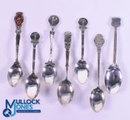 Interesting Collection of English Golf Club and Other Golfing Silver Teaspoons from 1916 onwards (7)