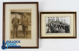 J.H Taylor 2x Signed Royal North Devon Golf Club related Photographs to incl standing outside