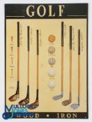Modern Golf Clubs Wood Iron Balls Tees Sign, a metal printed sign, size #32cm x 44cm