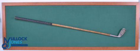 3x Golf Club Displays featuring a Robert Forgan of St Andrews flag mark EEZE No 2 iron, D Anderson