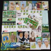 Golf Themed Stamps & Collectables: to include 1st day cover Rail Mail mint golf set, 1981 Open cover