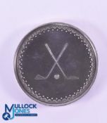 1891 Summerfield Golf Club Silver/White Metal Golf Medal - the obverse engraved with early crossed