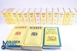 Wisden Cricket Cricketers Almanack, years of 1979-1985, P/b, 1999-2009 a run all H/b with D/j plus