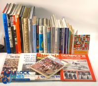 2x Boxes of Olympic Handbooks and Themed Books: with noted books of the games 2012 London, 2012