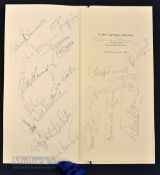 Rare 2002 Ryder Cup Past Players Signed Gala Dinner Menu - held on 27th September at Forest Arden