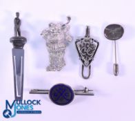 Interesting Collection of Silver and Silver Plated and Enamel and Other Golfing Items (5) - H GC