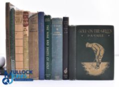 Ten period hardback Golf Books - Can I Help You The Guide to Better Golf 1954 WJ Bill Cox, Sixty