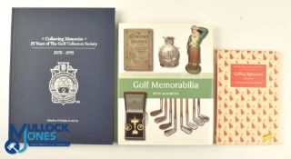 3x Golf Books - Collecting Memories 25 Years of the Golf Collectors Society 1970-1995 signed by