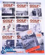 1950s Collection of Golf Monthly Magazines (10) to incl 3x 1954 XLIV No2, No.8 (Royal Birkdale
