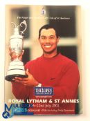 Autographs - Multi-signed 2001 Open Championship Royal Lytham & St Annes Golf Programme signatures