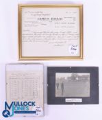 James Braid Collection of 1920/40s Photograph and Ephemera (3) to incl an original photograph of