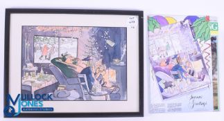 John Hart (contemporary) original Golfing Cartoon artwork and Magazine (2) featured in 