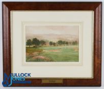 L Warden (b.1880-d.1940) signed golfing watercolour dated 1930 described 