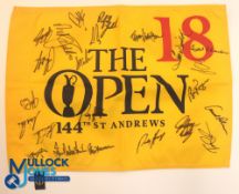Autographs - Multi-signed 2015 The Open Golf Pin Flag - signed in ink to the front, features John