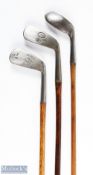 Nipper Dundee round back short blade driving iron together with a D&W Auchterlonie made by R