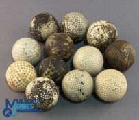 12x Lose assorted bramble pattern Golf balls - features Silver King, The Link, Heavy Colonel, et