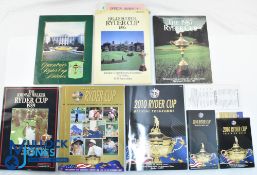 Ryder Cup - 1979 Programme, 1985 Programme with 12 drawsheets, 1987 Programme, 1989 Programme,