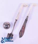 Interesting Collection of Golfing Dinner Table Items from early 1900s onwards (3) to incl 1904