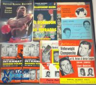 Boxing Ephemera: a mixed lot to include boxing programmes 1965 featherweight Vicente Saldvar v