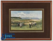 Michael J Brown (After) original 1913 Life Association of Scotland Calendar colour print titled 