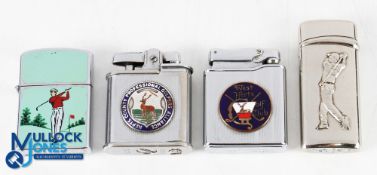 Golf Themed Cigarette Lighters: a good Herts County Professional Golfer's Alliance Ronson lighter