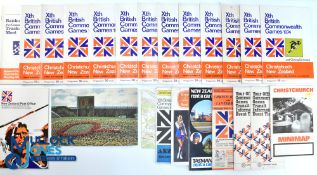 1974 New Zealand Commonwealth Games programmes and maps - thirteen programmes including opening