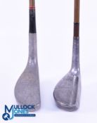 2x Interesting Early Standard Mills Coated Steel Shafted Alloy Mallet Head Putters to incl