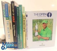 Golf Book Selection (11) to include Faldo in Search of Nick Faldo SB, The Ryder Cup '85 HB with
