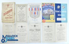 Ten Athletics programmes 1938-1949 - Belgrave Harriers gazette 1938 (poor condition), four Athletics