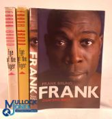 3x Signed Boxing Books Frank Bruno Heavy Weight Champion, Fighting Back 2005, Eye of The Tiger, My