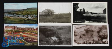 6 Golf Club Courses Links Postcards, 3 real photograph cards of Sundridge Park Golf Links from the