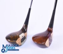 Paul Gibson Master Club Maker hand made dark stained persimmon drivers (2) 1x stamped STA795PG to
