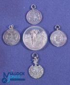 Assorted Golf Medals (5) features 'The Knox Cup win by F English 1908' hallmarked silver, East