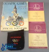1948 Official Blazer Pocket Cloth Badge Olympic Games - from an Olympic official - with a