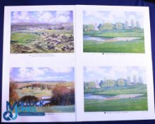 Bill Cockburn (Signed) limited edition colour Golf Prints (4) features 2x Blankney Golf Club 49/