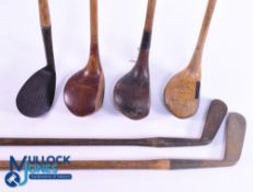Selection of Juvenile, Boys and Ladies Golf Clubs (6) to incl Niblick stamped with letter 'J', D