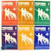 Six Rome Italy 1974 European Athletic Championships programmes - All 6 days programmes in good