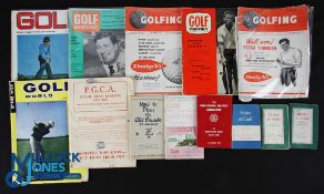 Golf Monthly, Popular Golf, Golf World Magazines and Ephemera, 6 assorted magazines from 1956-1965