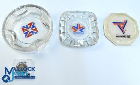 Commonwealth Games - Ashtrays, Plaque and Coin - 1974 Ashtray and Coin, 1978 Ashtray and 1982