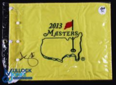 Adam Scott Masters Golf Champion Signed Pin Flag - official souvenir embroidered pin flag signed