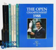 The Open Championship & US Open Golf Books, to include The Open books 1984, 85, 88, 89, 1999, US