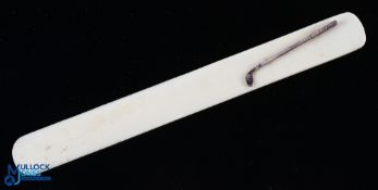 Kynoch Ltd Ivorine Letter Opener decorated with a silver plated golf club 0verall 9