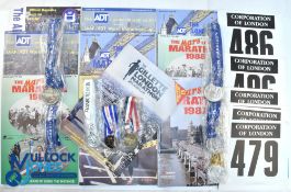 London Marathon memorabilia - ten programmes with some duplication, twenty-eight Corporation of