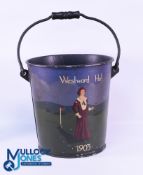 Interesting Cast Iron Hand Painted Golfing Scene Bucket - inscribed Westward Ho! 1903 featuring a