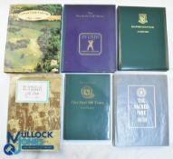 Six Golf Hardback History Books - Cathcart Castle Golf Club 1895-1998, The Murdoch Golf Library 1991