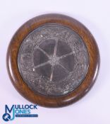 Rare 1872 Glasgow Golf Club Silver Shield - hallmarked Edinburgh 1872 - comprising circular shield